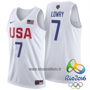 Maillot USA 2016 Kyle Lowry No 7 Blanc