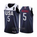 Maillot USA Donovan Mitchell No 5 2019 FIBA Basketball World Cup Bleu