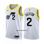 Maillot Utah Jazz Collin Sexton NO 2 Association 2022-23 Blanc