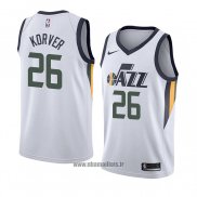 Maillot Utah Jazz Kyle Korver No 26 Association 2018 Blanc