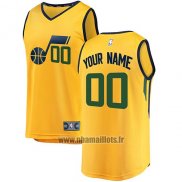 Maillot Utah Jazz Personnalise 2017-18 Jaune