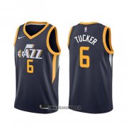 Maillot Utah Jazz Rayjon Tucker NO 6 Icon Edition Bleu