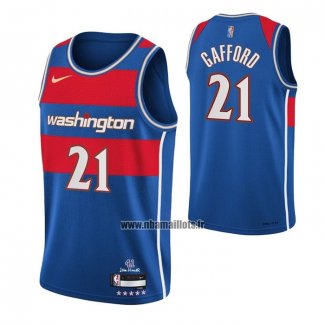 Maillot Washington Wizards Daniel Gafford NO 21 Ville 2021-22 Bleu