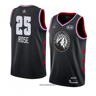 Maillot All Star 2019 Minnesota Timberwolves Derrick Rose No 25 Noir