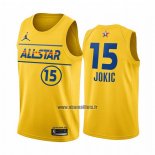 Maillot All Star 2021 Denver Nuggets Nikola Jokic No 15 Or