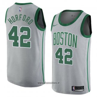 Maillot Boston Celtics Al Horford No 42 Ville 2018 Gris