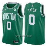 Maillot Boston Celtics Jayson Tatum No 0 2017-18 Vert