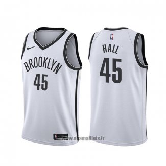 Maillot Brooklyn Nets Donta Hall NO 45 Association 2020 Blanc