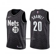 Maillot Brooklyn Nets Landry Shamet No 20 Earned 2020-21 Noir