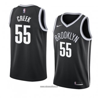 Maillot Brooklyn Nets Mitch Creek No 55 Icon 2018 Noir