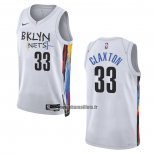 Maillot Brooklyn Nets Nicolas Claxton NO 33 Ville 2022-23 Blanc