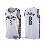 Maillot Brooklyn Nets Tyler Johnson NO 8 Ville 2020 Blanc