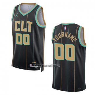 Maillot Charlotte Hornets Personnalise Ville 2022-23 Noir