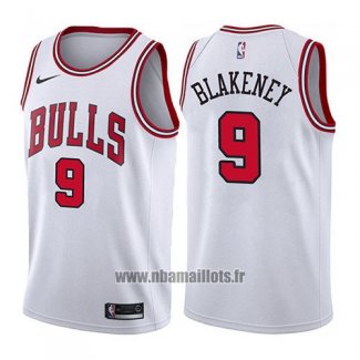 Maillot Chicago Bulls Antonio Blakeney No 9 Association 2017-18 Blanc