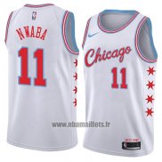 Maillot Chicago Bulls David Nwaba No 11 Ville 2018 Blanc