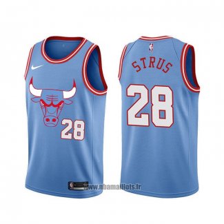 Maillot Chicago Bulls Max Strus NO 28 Ville Bleu