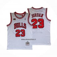 Maillot Chicago Bulls Michael Jordan NO 23 Mitchell & Ness 1998 NBA Finals Blanc