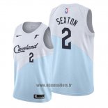 Maillot Cleveland Cavaliers Collin Sexton No 2 Earned Bleu