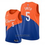 Maillot Cleveland Cavaliers J.r. Smith No 5 Ville Edition Bleu