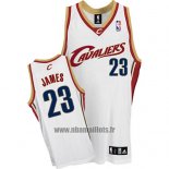 Maillot Cleveland Cavaliers Lebron James No 23 Retro Blanc