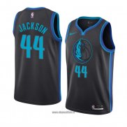 Maillot Dallas Mavericks Justin Jackson No 44 Ville 2018-19 Bleu