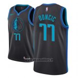 Maillot Dallas Mavericks Luka Doncic No 77 Ville 2018-19 Bleu