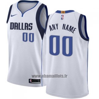 Maillot Dallas Mavericks Personnalise 2017-18 Blanc