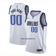 Maillot Dallas Mavericks Personnalise Association 2020-21 Blanc