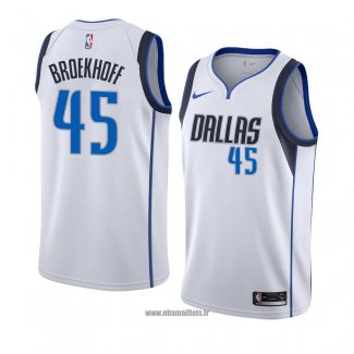 Maillot Dallas Mavericks Ryan Broekhoff No 45 Association 2018-19 Blanc