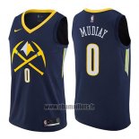 Maillot Denver Nuggets Emmanuel Mudiay No 0 Ville 2017-18 Bleu