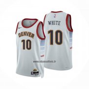 Maillot Denver Nuggets Jack White NO 10 Ville 2022-23 Blanc