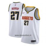 Maillot Denver Nuggets Jamal Murray No 27 Association 2018-19 Blanc