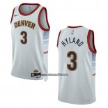 Maillot Denver Nuggets Nahshon Hyland NO 3 Ville 2022-23 Blanc