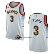 Maillot Denver Nuggets Nahshon Hyland NO 3 Ville 2022-23 Blanc