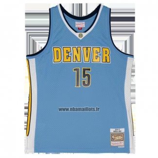 Maillot Denver Nuggets Nikola Jokic NO 15 Mitchell & Ness 2016-17 Bleu