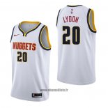 Maillot Denver Nuggets Tyler Lydon NO 20 Association Blanc