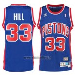 Maillot Detroit Pistons Grant Hill No 33 Retro Bleu