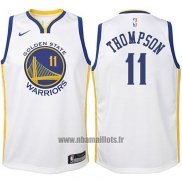 Maillot Enfant Golden State Warriors Klay Thompson No 11 2017-18 Blanc