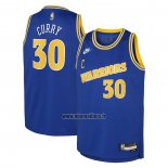 Maillot Enfant Golden State Warriors Stephen Curry NO 30 Classic 2022-23 Bleu