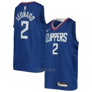 Maillot Enfant Los Angeles Clippers Kawhi Leonard NO 2 Icon Bleu