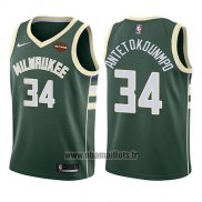 Maillot Enfant Milwaukee Bucks Giannis Antetokounmpo No 34 Icon 2017-18 Vert