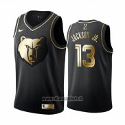 Maillot Golden Edition Memphis Grizzlies Jaren Jackson Jr. No 13 Noir