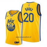 Maillot Golden State Warriors Alec Burks No 20 Statement 2019-20 Jaune