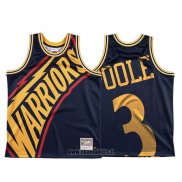 Maillot Golden State Warriors Jordan Poole NO 3 Mitchell & Ness Big Face Bleu