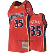 Maillot Golden State Warriors Kevin Durant No 35 2009-10 Hardwood Classics Orange