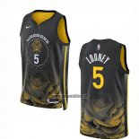 Maillot Golden State Warriors Kevon Looney NO 5 Ville 2022-23 Noir