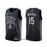 Maillot Golden State Warriors Mychal Mulder NO 15 Ville Noir