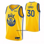 Maillot Golden State Warriors Stephen Curry NO 30 Statement 2021 Or