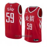 Maillot Houston Rockets Gary Clark No 59 Ville 2018 Rouge