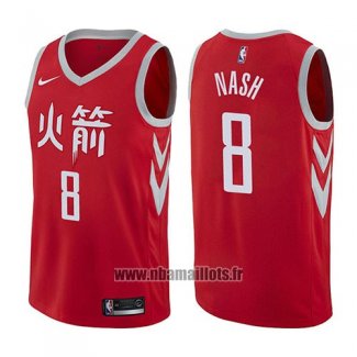 Maillot Houston Rockets Le'bryan Nash No 8 Ville 2017-18 Rouge